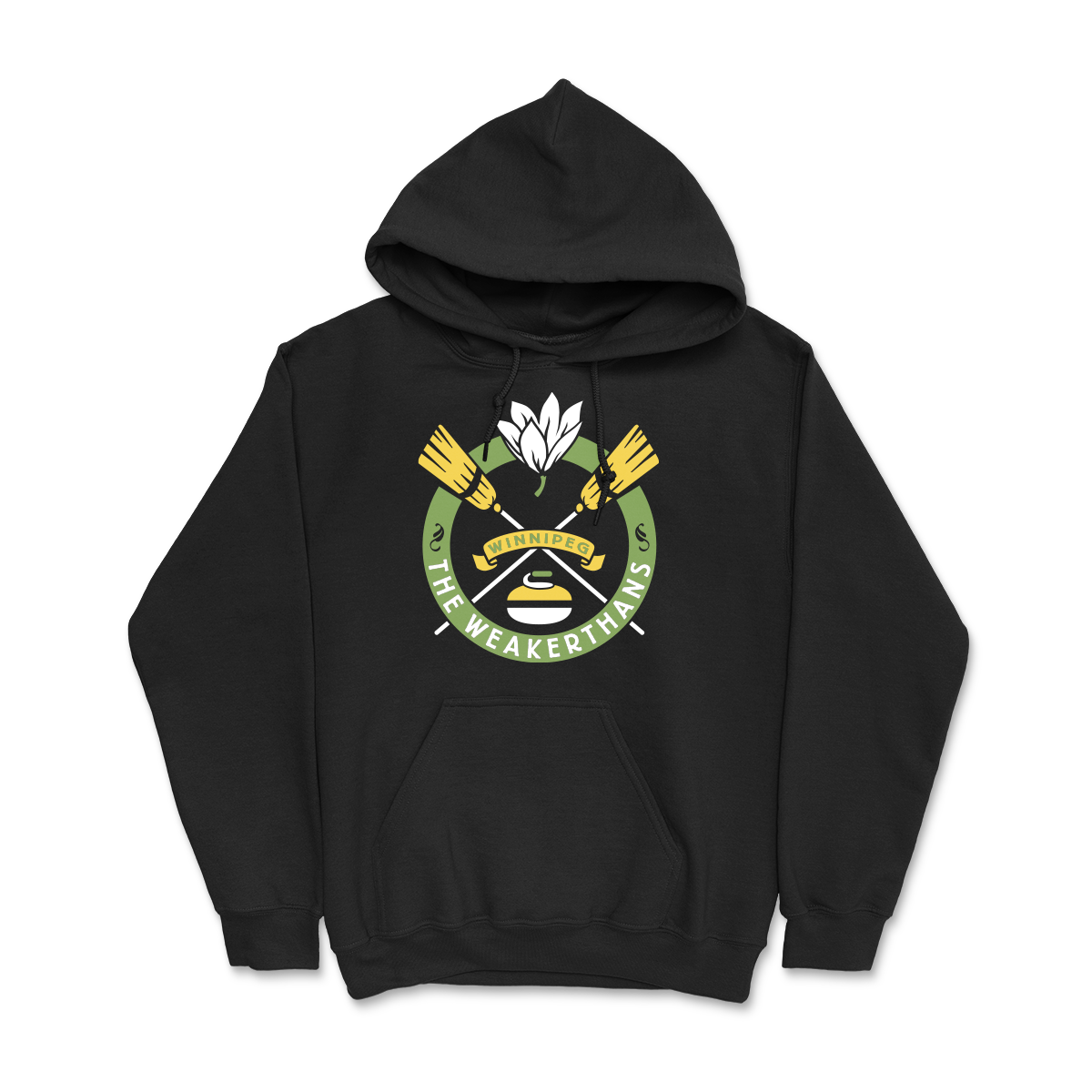 Curling Pullover Hoodie (Black)